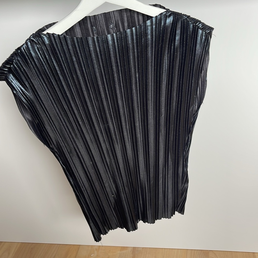 Satin pleated top